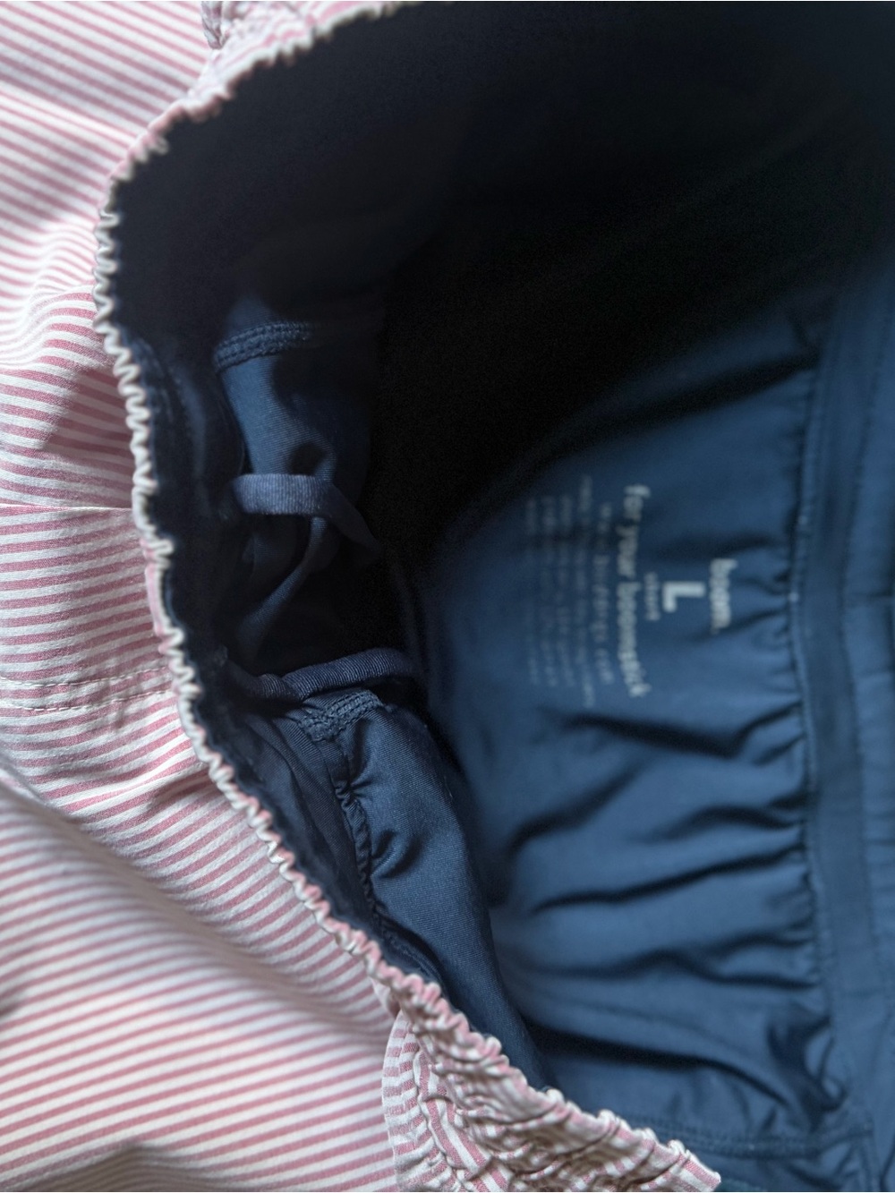 Birddogs Men’s Pink & Navy Striped Athletic Shorts - Picture 2 of 3